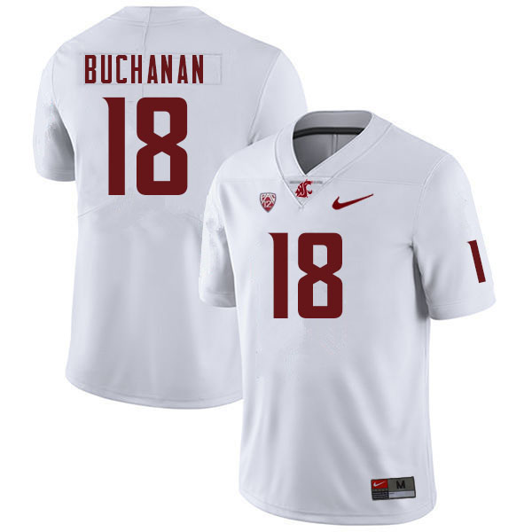 Men #18 Marshawn Buchanan Washington Cougars College Football Jerseys Sale-White - Click Image to Close